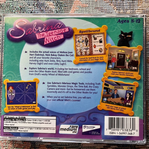 Sabrina The Teenage Witch Spellbound PC, 1998 Win95/98 MAC CD-ROM - Picture 2 of 4